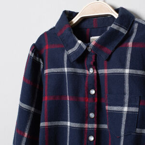 Robe manches longues à carreaux pour enfant fille 