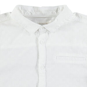 Junior - Chemise de cérémonie manches longues blanche en coton 