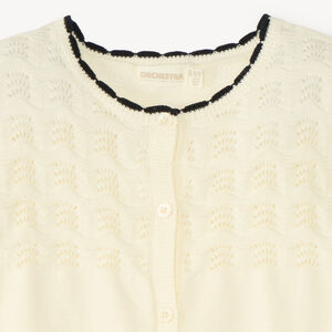 Gilet manches courtes en tricot fille 