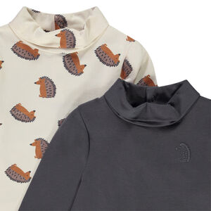 Lot de 2 sous-pull col roulé en jersey pour bébé garçon 