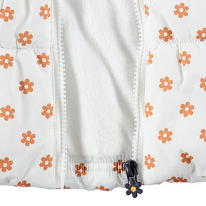 Doudoune sans manches matelassée avec fleurs all-over 