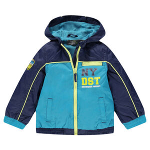 Coupe vent à capuche avec patch et poches  