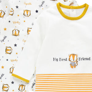 Lot de 2 dors-bien en molleton avec tigres printés 