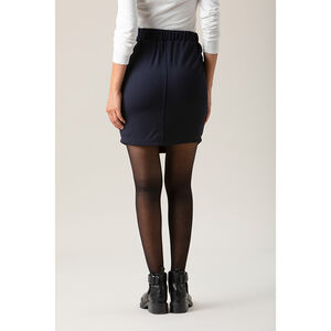 Jupe de grossesse courte à taille élastiquée brillante 