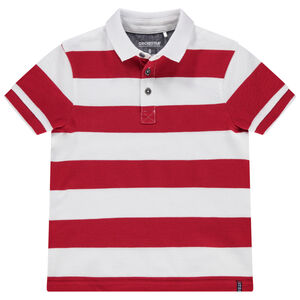 Polo manches courtes rayé en coton bio 