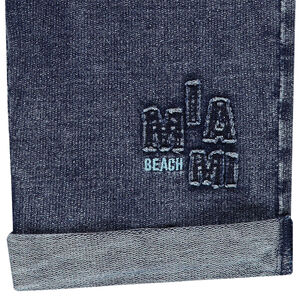Bermuda en molleton effet denim used 