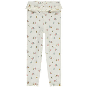Caleçon long avec volants et imprimé fantaisie pour bébé fille 