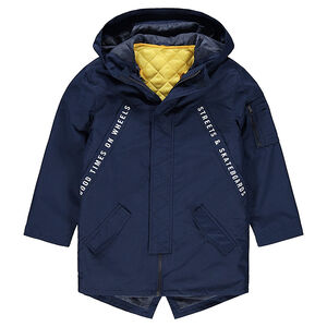 Junior - Parka 2 en 1 avec poches et inscriptions printées 