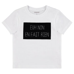 Tee-shirt manches courtes en jersey avec message printé 