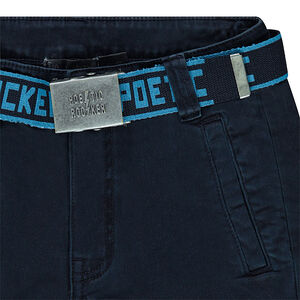 Pantalon en twill avec ceinture printée amovible  