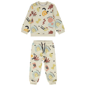 Ensemble jogging molleton imprimé arty pour bébé garçon 