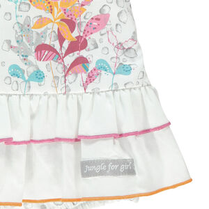 Combinaison courte sans manches imprimée fantaisie à volants 