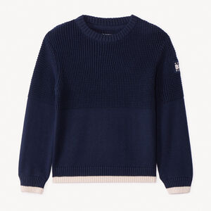 Pull en tricot fantaisie uni garçon 