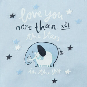 Ensemble avec t-shirt print éléphant et short chiné 