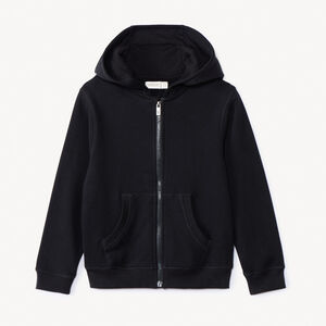 Gilet à capuche en molleton uni garçon 