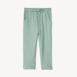 Pantalon uni en toile pour bébé garçon 