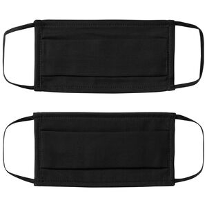 Lot de 2 masques unis enfant AFNOR - Noir 