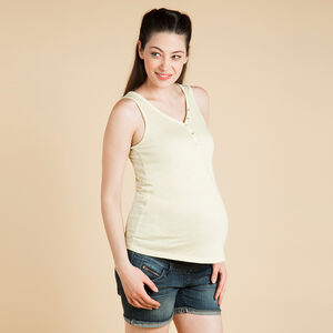 Débardeur en coton slub de grossesse  