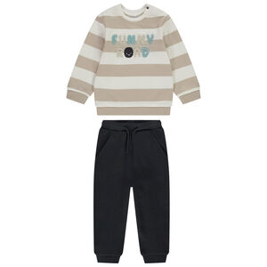 Ensemble jogging 2 pièces patchs bouclettes pour bébé garçon 