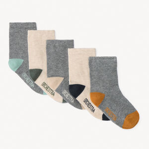 Lot de 5 paires de chaussettes bicolores garçon 