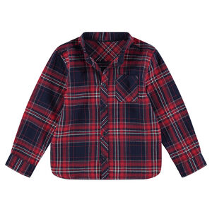 Chemise manches longues en flanelle à larges carreaux 