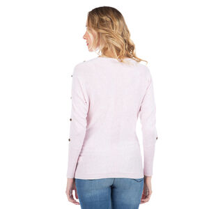 Pull de grossesse en tricot uni avec boutons fantaisie 