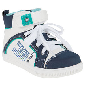 Baskets montantes à lacets et scratch  