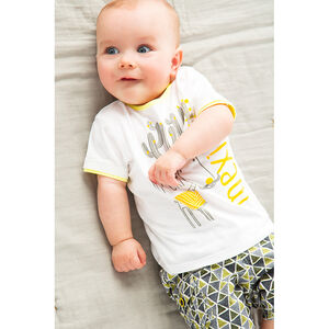 Tee-shirt manches courtes avec élan printé 