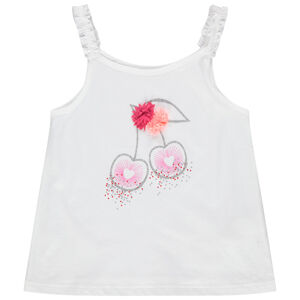 Débardeur à bretelles fantaisie print cerises 