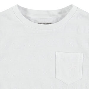 Tee-shirt manches courtes avec effet de rayures et poche 