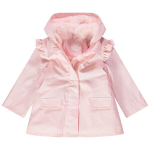 Coupe-vent à capuche en gomme doublé sherpa 