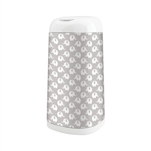 Housse pour poubelle à couches Dress up – Eléphants gris 