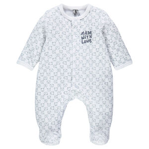 Dors-bien en velours avec imprimé fantaisie all-over 