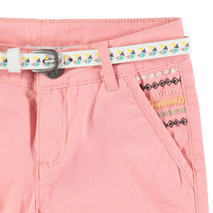 Corsaire en coton avec ceinture imprimée amovible 