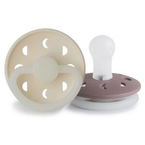Sucette silicone Moon Nuit Cream/Twilight Mauve T1 