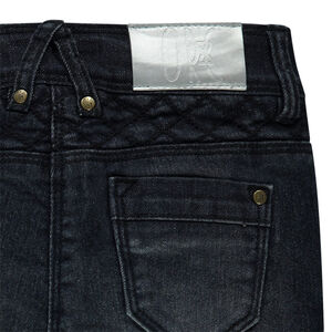 Jeans effet used et crinkle doublé micropolaire 