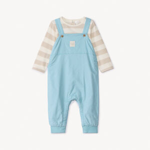 Ensemble 2 pièces avec salopette pour bébé garçon 