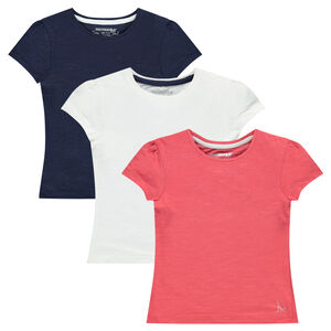 Lot de 3 tee-shirts manches courtes coloris uni  