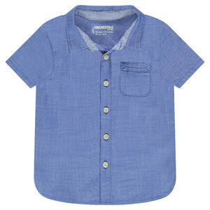 Chemise manches courtes avec poche plaquée 
