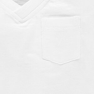 Tee-shirt manches courtes en slub avec poche 