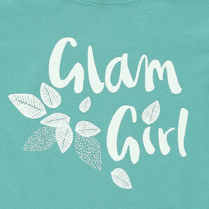 Tee-shirt court en jersey volanté avec inscription printée 