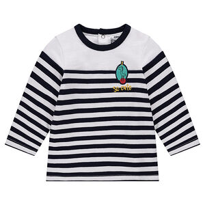 Marinière en jersey avec badge patché 