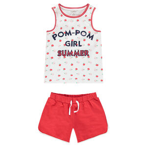 Junior - Ensemble avec débardeur printé all-over et short uni 