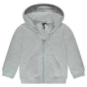 Gilet à capuche en molleton slub 