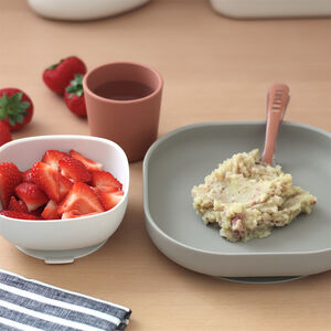 Coffret repas 4 pièces en silicone terracotta 