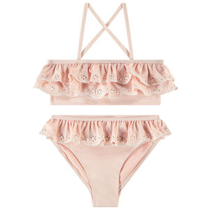 Maillot de bain 2 pièces à volants fille 