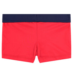 Boxer de bain rouge avec badge 