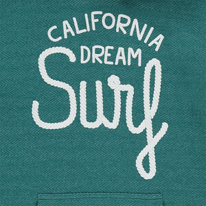 Junior - Sweat en molleton à capuche effet 2 en 1 avec message printé 