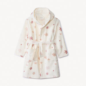 Peignoir de bain en éponge imprimé fleurs fille 