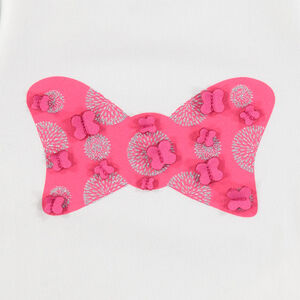 Tee-shirt manches longues en jersey avec noeud rose sur le devant 